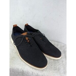 Cole Haan Zerogrand Black Knit Wingtip Oxford Shoes Mens Size 13 M C27568